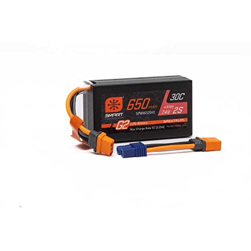 Spektrum 7.4V 650mAh 2S Smart G2 Hardcase 30C LiPo: IC2 von Spektrum