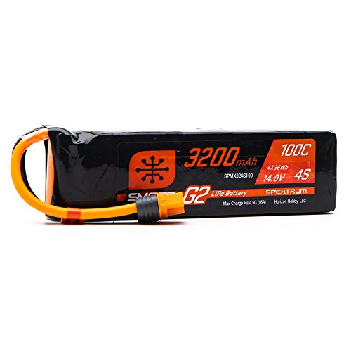 Spektrum SPMX324S100 3200mAh 4S 14.8V Smart G2 LiPo 100C IC3, Multi von Spektrum