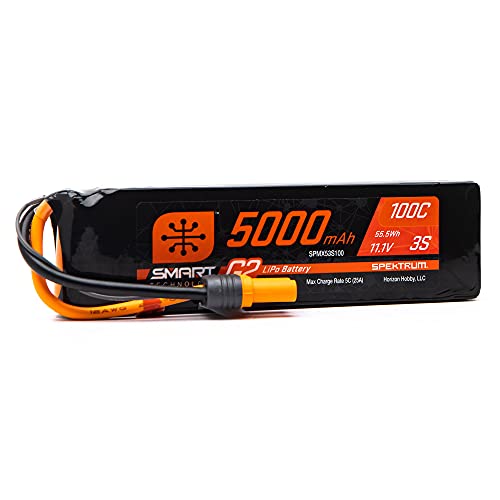 Spektrum SPMX53S100 5000mAh 3S 11.1V Smart G2 Soft Case LiPo 100C IC5, Multi Spektrum SPMX53S100 5000mAh 3S 11.1V Smart G2 Soft Case LiPo 100C IC5, Multi von Spektrum