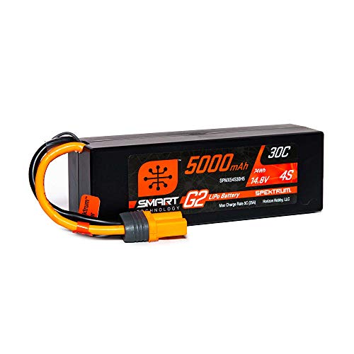 Spektrum SPMX54S30H5 5000mAh 4S 14.8V Smart G2 LiPo 30C Hard Case IC5, Grey/Silver Spektrum SPMX54S30H5 5000mAh 4S 14.8V Smart G2 LiPo 30C Hard Case IC5, Grey/Silver von Spektrum