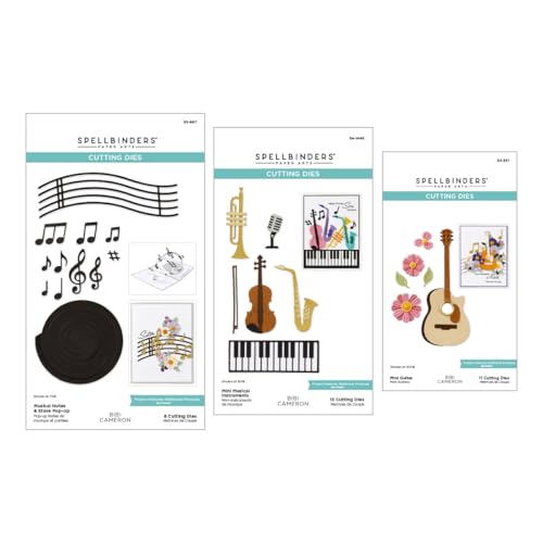 Kleine Instrumente aus der Musiknoten-Kollektion von Bibi Cameron von Spellbinders