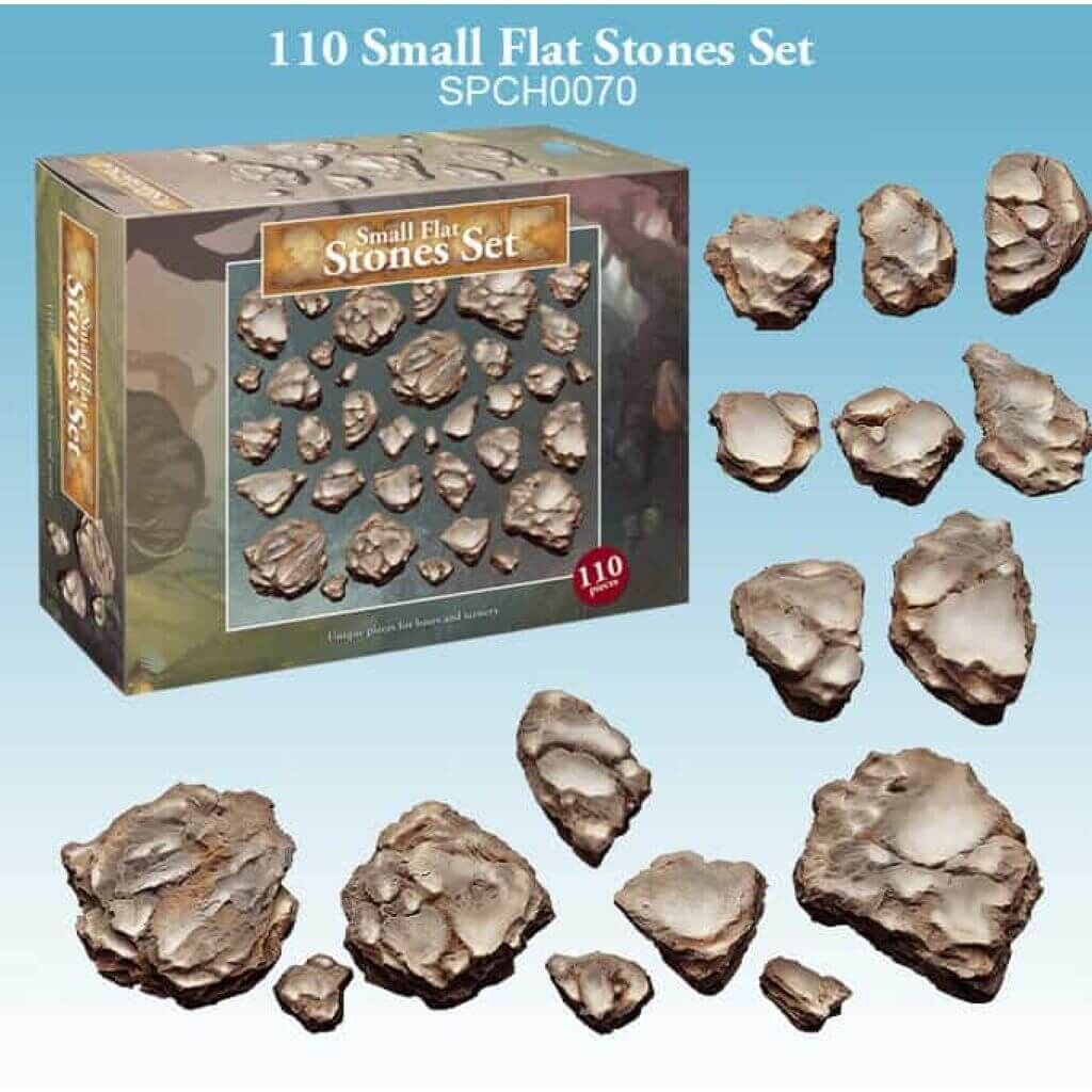 '110 Small Flat Stones Set' von Spellcrow