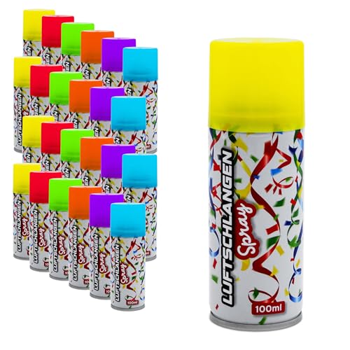 Spetebo Luftschlangenspray 100 ml fluoreszierend - 24er Pack - Karneval Deko Sprüh Luftschlangen in 6 bunten Farben - Karnevalsdeko Faschingsdeko Geburtstagsdeko Partydeko Girlande Spetebo Luftschlangenspray 100 ml fluoreszierend - 24er Pack - Karneval Deko Sprüh Luftschlangen in 6 bunten Farben - Karnevalsdeko Faschingsdeko Geburtstagsdeko Partydeko Girlande von Spetebo