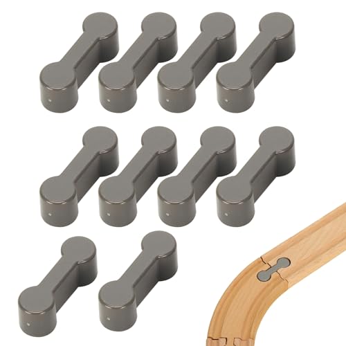 10 Stück Holzschienen Adapter Verbinder,holzeisenbahn Zubehör Wiederverwendbare,Universal Holzeisenbahn Adapter Set,Gleisverbinder Robustheit,Holzbahnverbinder für Geburtstagsfeier,Spieltermin von SpetngSake