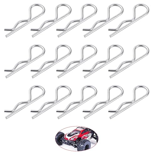 SpetngSake Beutel Mit 50 Stück Karosserieklammern, RC Zubehör, Muschelschellen R-Buckle, Splinte, Reely Ersatzteile, Shell Clip, Auto Ersatzteile, Klemmen, R-Clip für R/C-Fahrzeuge von SpetngSake