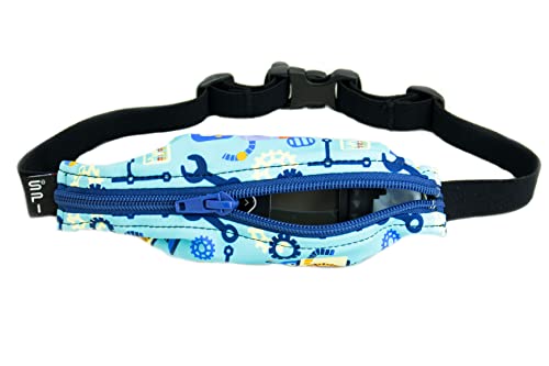 Kid SPIbelt Roboter/blauer Reißverschluss – Durchgangsloch, Roboter, X-Small, Erweiterbarer Aktivitätsgürtel von Spibelt