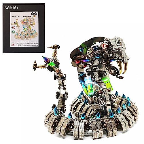 Spicyfy 3D Metall Puzzle Tiere, 8-12 Std. DIY Montage Kobra Schlange 3D Mecrob Modell Realistisch Mechanisch Bausatz mit Werkzeug, Schreibtisch-Dekoration Geschenk für Kinder Erwachsene (1000+ Stück) von Spicyfy