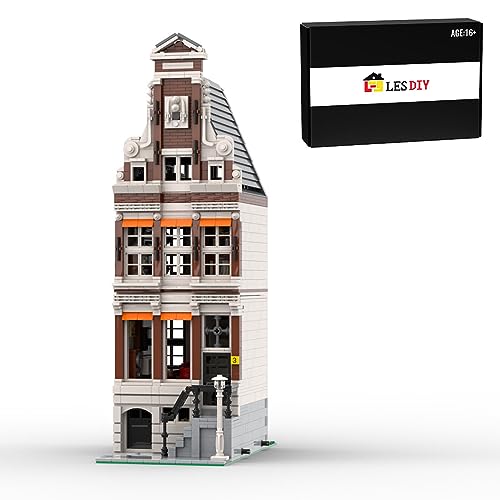 Spicyfy Architektur MOC Bausteine Set, 2546 Stück Amsterdam Street Gehäuse Modular Haus Bauklötze Anzeige Modell, Wohnkultur Klemmbausteine Geschenk für Männer und Frauen von Spicyfy