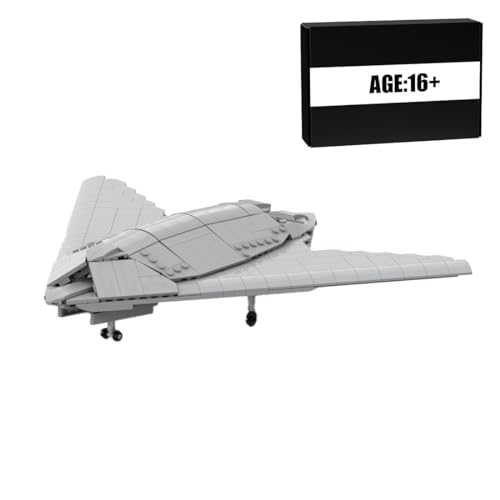 Spicyfy Klemmbausteine Getarnte Angriffsdrohne Militär Flugzeug Spielzeug Modell (694 Teile) von Spicyfy