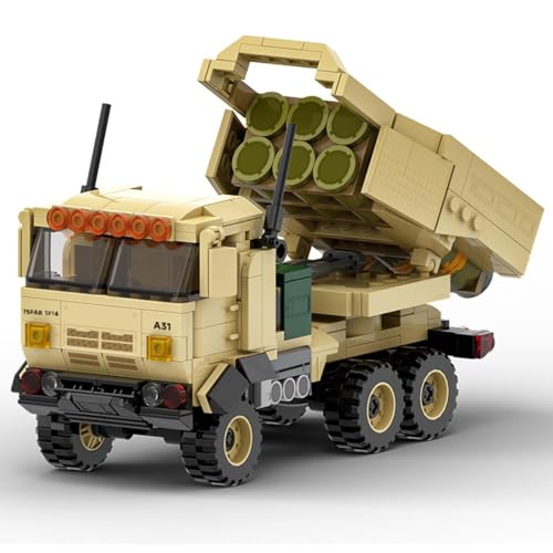 Spicyfy Militär Gepanzertes Fahrzeug, M142 Raketenartillerie Bausteine Konstruktionsspielzeug Modell, 443 Stück Army Militär Panzer Spielzeug Bausatz für Kinder - 92363 von Spicyfy