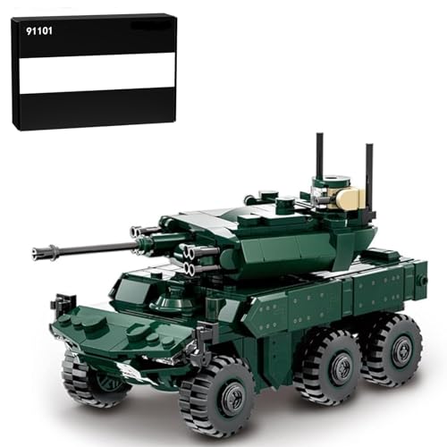 Spicyfy Militär Gepanzertes Fahrzeug, Panther Flugabwehr-Panzerwagen Bausteine Konstruktionsspielzeug Modell, 381 Stück Army Militär Panzer Spielzeug Bausatz für Kinder - 91101 von Spicyfy