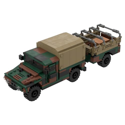Spicyfy Militär Gepanzertes Fahrzeug Bausteine Set, M1038A1 Swat Panzerwagen WW2 Militär Fahrzeug Modell Klemmbausteine Spielzeug Geschenk für Kinder ab 4 Jahren (459 Stück) - 55005 von Spicyfy