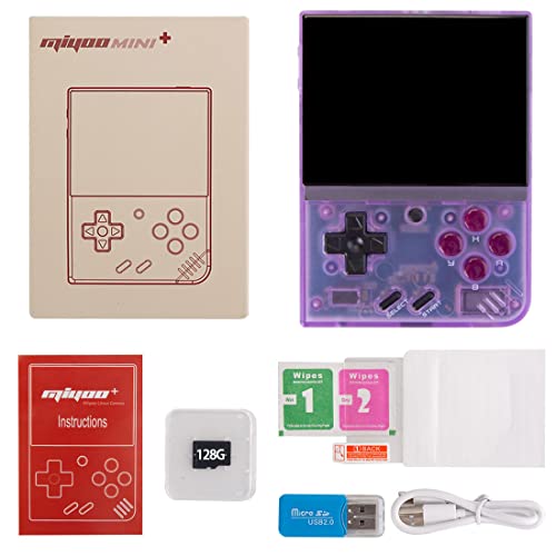 Spicyfy Miyoo Mini Plus 128GB Purple Handheld Spielkonsole mit 11000 Spiele von Spicyfy