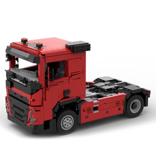 Spicyfy Technik LKW Modell, MOC Klemmbausteine 2477 Teile Lastwagen Baufahrzeuge Spielzeug für Technikbegeisterte, MOC-111309 von Spicyfy