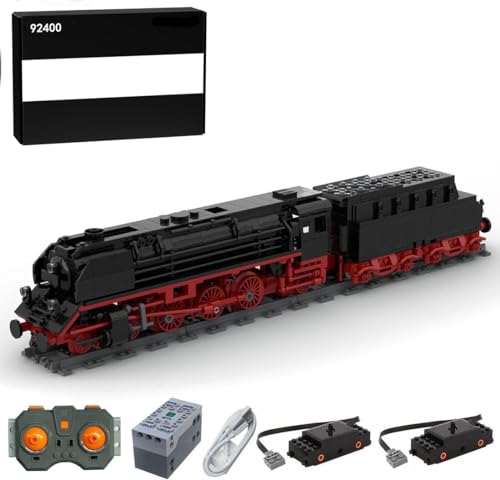 Spicyfy Technik Zug Eisenbahn Bausteine Set, 1102 Teile MOC Dampflokomotive Lokomotive Modellbausatz mit Schienen, Klemmbausteine Geschenk für Kinder und Erwachsene, MOC-77898-92400 von Spicyfy