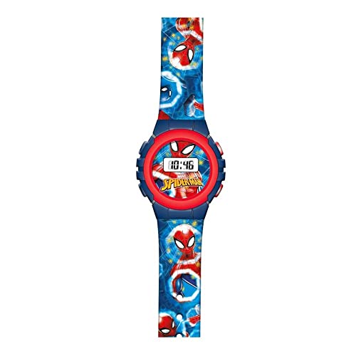 Spider-Man Unisex Kinder Digital Automatik Uhr mit Kunststoff Armband KL86099 von SPIDER-MAN