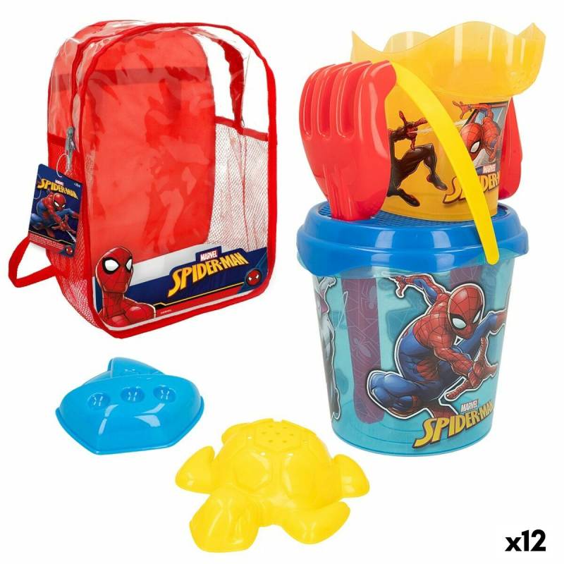 Strandspielzeuge-Set Spider-Man 18 x 16 x 18 cm (12 Stück) von Spider-Man