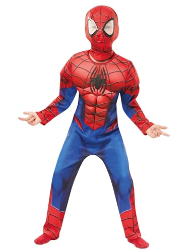 Rubie's Rubie 's 640841l Spiderman Marvel Spider-Man Deluxe Kind Kostüm, Jungen, groß, Multi-colored, Blau-rot von Rubie's