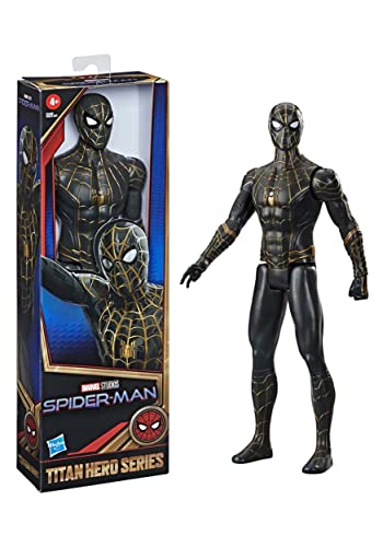 Marvel Spider-Man Titan Hero Serie 30 cm schwarz und Gold Anzug Spider-Man-Actionfigur Spielzeug, inspiriert vom Spider-Man-Film, für Kinder ab 4 Jahren von SPIDER-MAN
