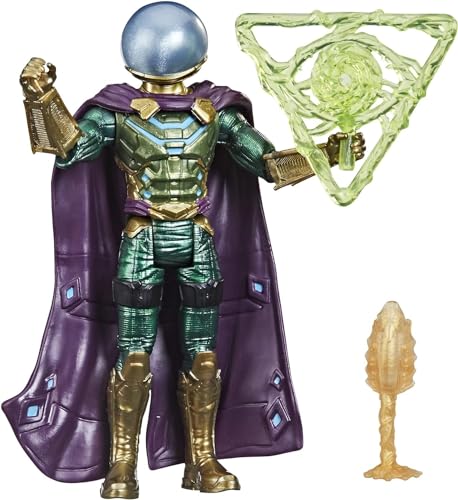 Spider-Man Marvel Mystery Web Gear, Mysterio Actionfigur mit 1 Mystery-Web-Ausrüstungs-Rüstungszubehör und 1 Charakter-Zubehör, 15 cm von Marvel