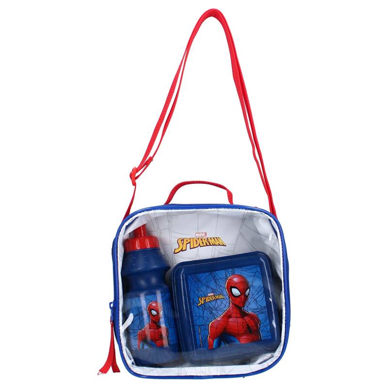 Marvel Spider-Man Brotdose &  Flasche Set, Blau von Spiderman