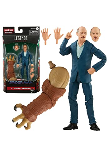 Spiderman F3021 Marvel Legends Serie J. Jonah Jameson Sammelfigur Spielzeug, 15,2 cm, 3 Zubehörteile und 1 Build-A-Figure-Teile(s), Multi, 2.5 x 6 x 10.5 inches von SPIDER-MAN