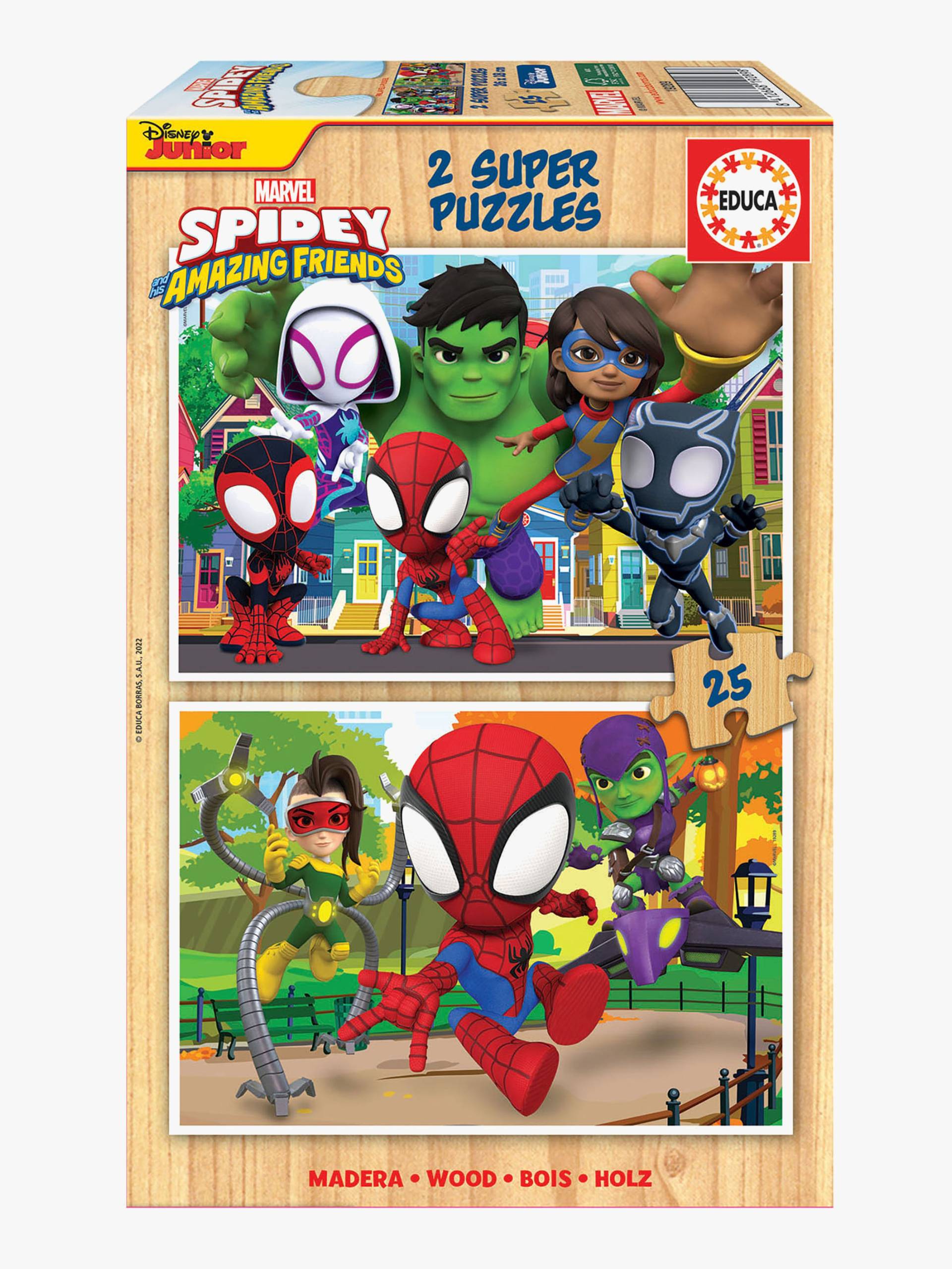 Educa 2x25 Spidey &  His Amazing Friends Kinderpuzzle, Mehrfarbig von Spidey And His Amazing Friends