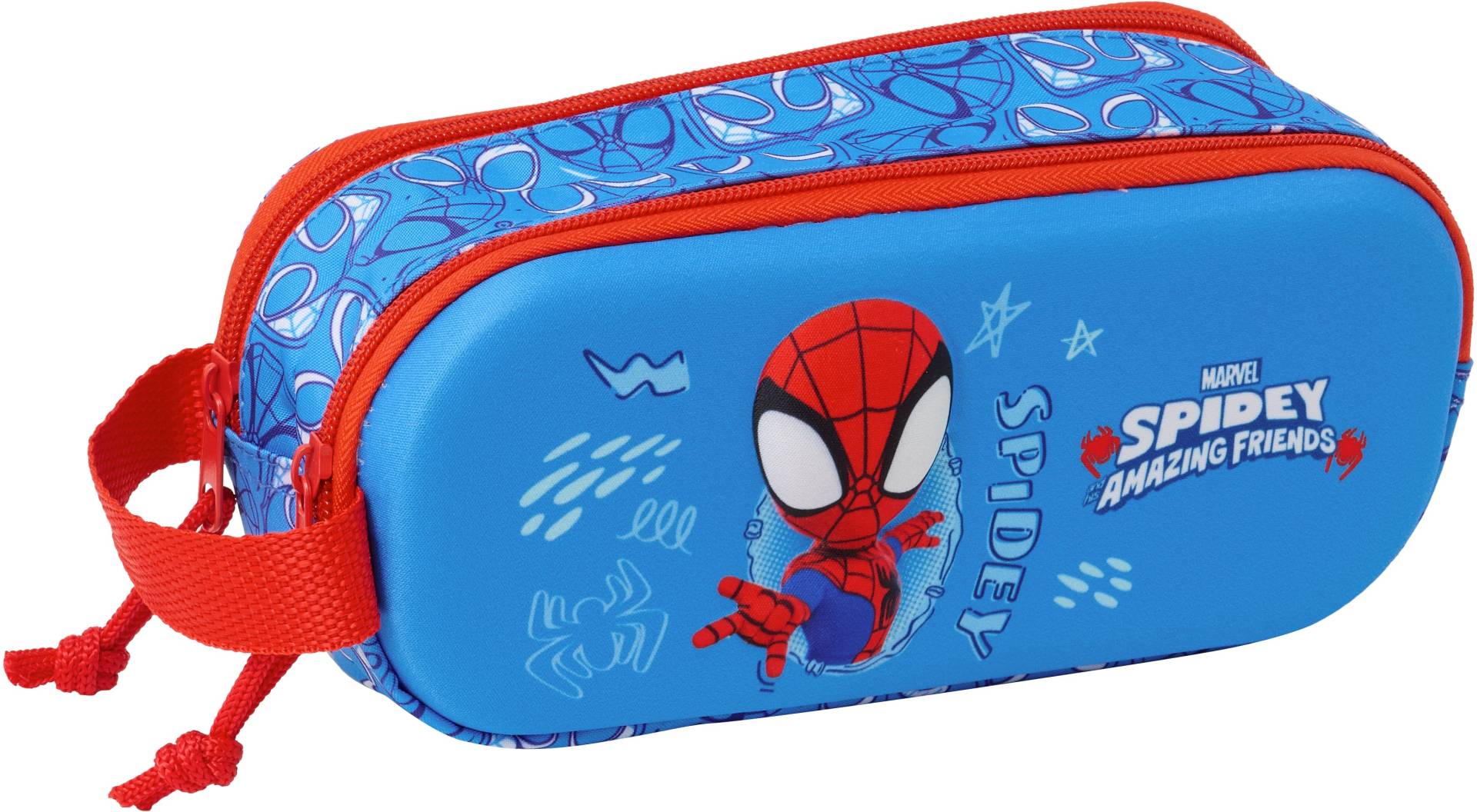 Spidey And His Amazing Friends 3D Doppel-Federmäppchen, Blau von Spidey And His Amazing Friends