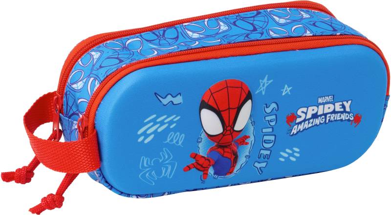 Spidey And His Amazing Friends 3D Doppel-Federmäppchen, Blau von Spidey And His Amazing Friends