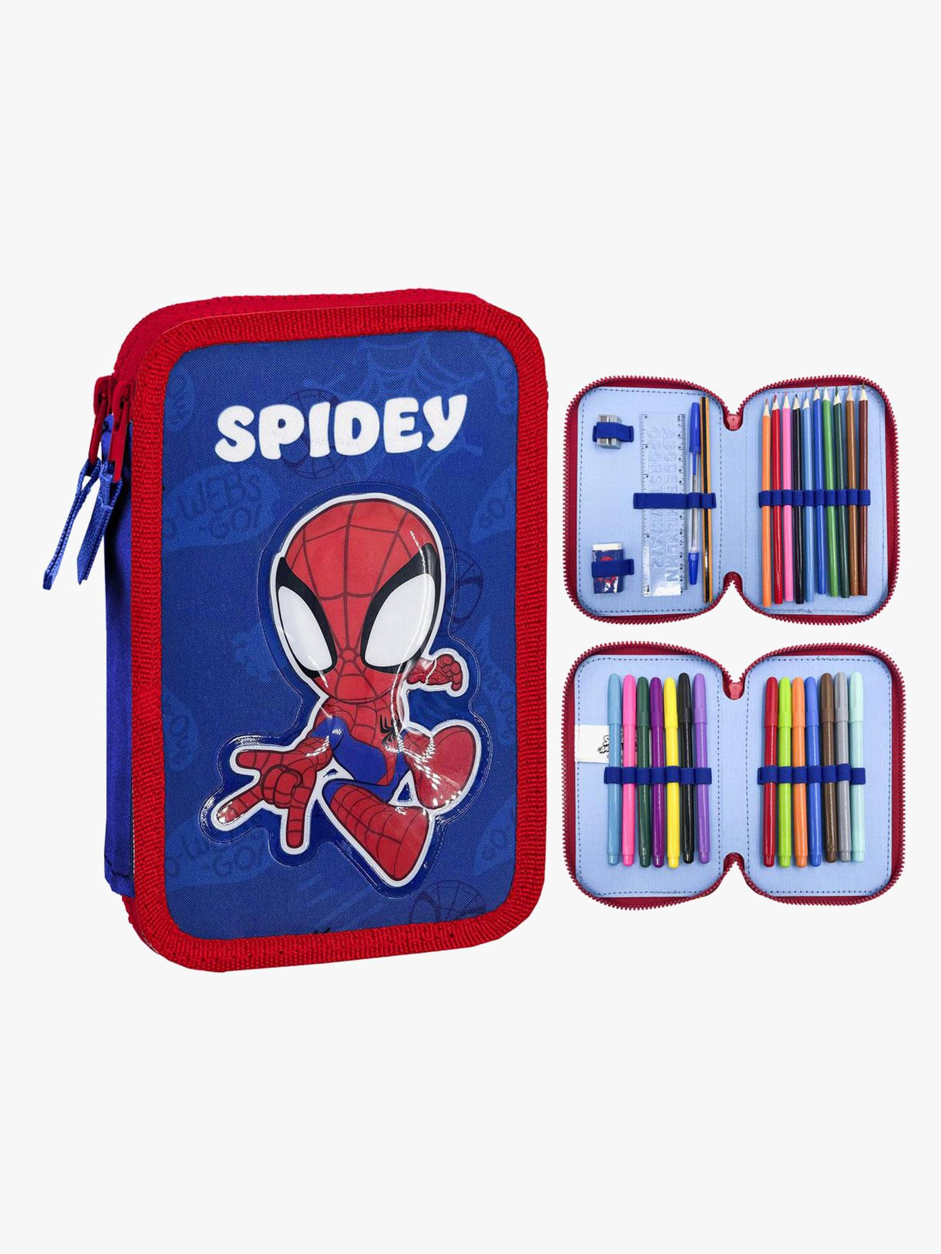 Spidey And His Amazing Friends Doppel-Federmäppchen, Blau/Rot von Spidey And His Amazing Friends