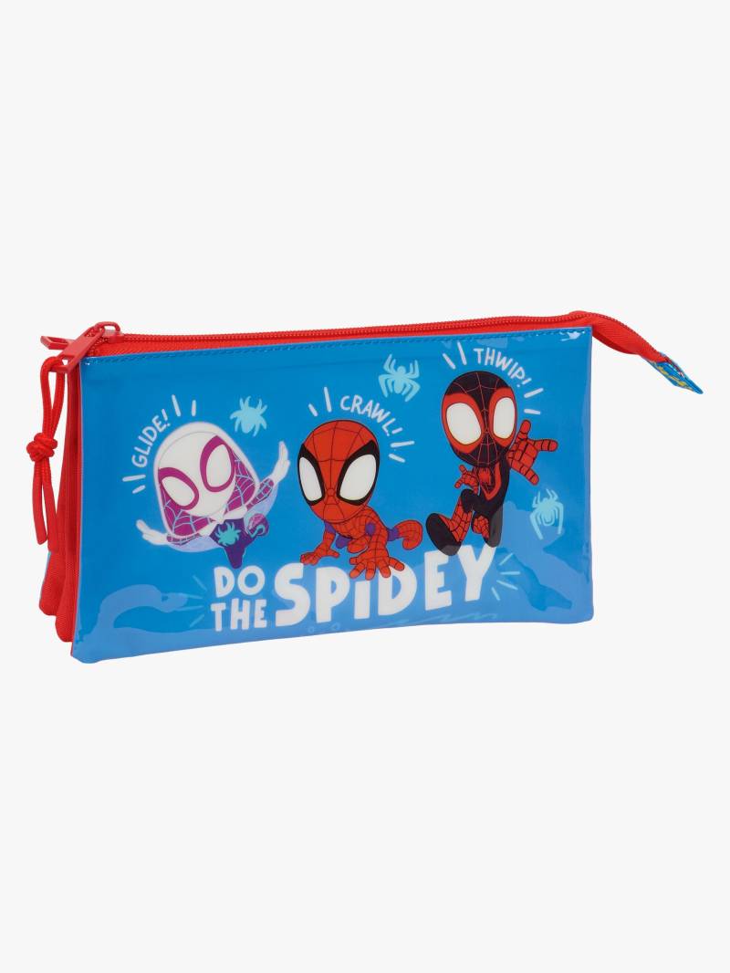 Spidey And His Amazing Friends Dreifach-Federmäppchen, Blau von Spidey And His Amazing Friends