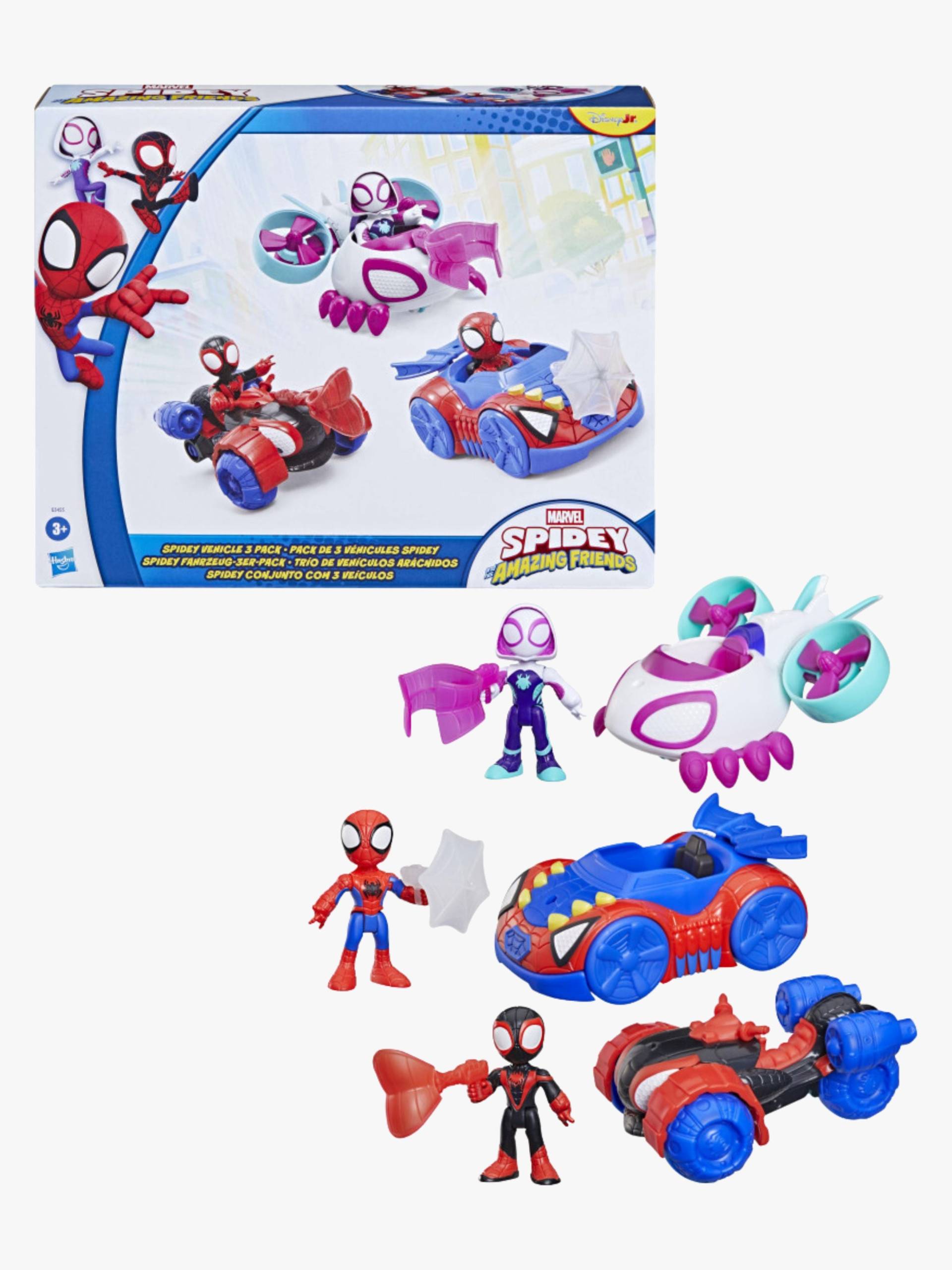 Spidey And His Amazing Friends Figur mit Fahrzeug 3er-Pack Spidey And His Amazing Friends Figur mit Fahrzeug 3er-Pack von Spidey And His Amazing Friends