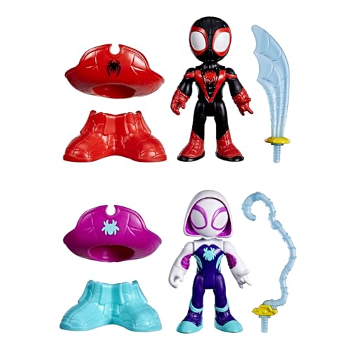 Marvel Spidey und Seine Super-Freunde Water-Webs Pirat Miles „Spin“ Morales & Piratin Ghost-Spider Spielzeug Marvel Spidey und Seine Super-Freunde Water-Webs Pirat Miles „Spin“ Morales & Piratin Ghost-Spider Spielzeug von Spidey and his Amazing Friends