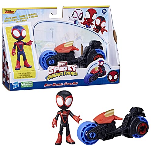 Spidey and his Amazing Friends Marvel Miles Morales: Spider-Man Action-Figur, Spielzeug-Motorrad, Spielzeug ab 3 Jahren Spidey and his Amazing Friends Marvel Miles Morales: Spider-Man Action-Figur, Spielzeug-Motorrad, Spielzeug ab 3 Jahren von Spidey and his Amazing Friends