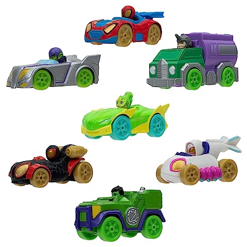 Spidey und seine Super-Freunde -SNF0223 Metall Fahrzeuge 7er-Set, Spielzeug ab 3 Jahren von Spidey and his Amazing Friends