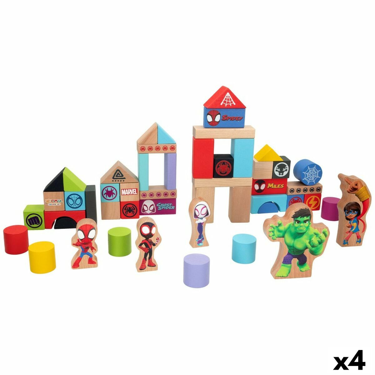 Playset Spidey Amazing Friends 50 Stücke 4 Stück 8 x 9,5 x 1,5 cm von Spidey