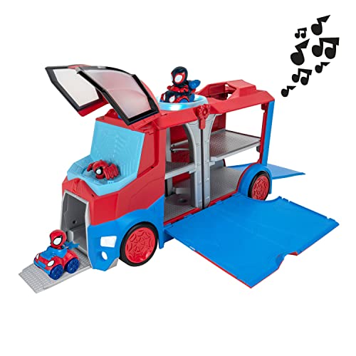 Spidey und Seine Super-Freunde - SNF0051 Großer Spider-Man Web Transporter, mit Licht und Sound, Spielzeug ab 3 Jahren von Jazwares