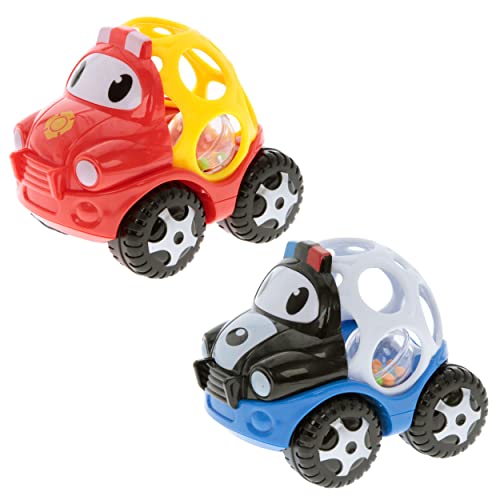 Spiel AG Babyautos 2 Stück Comic Polizeiauto und Feuerwehrauto mit weichem Ball und Rassel Spiel AG Babyautos 2 Stück Comic Polizeiauto und Feuerwehrauto mit weichem Ball und Rassel von Spiel AG