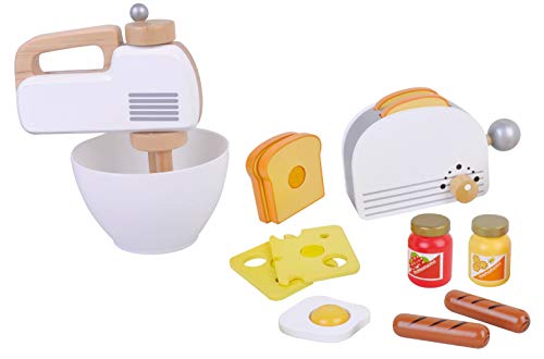 Spiel AG Küchengeräte aus Holz Set Toaster und Mixer mit Rührschüssel weiß Spiel AG Küchengeräte aus Holz Set Toaster und Mixer mit Rührschüssel weiß von Spiel AG