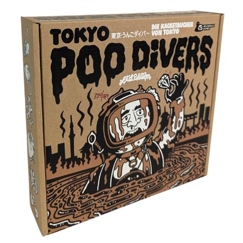 Heldbergs Games Tokyo Poo Divers - EIN Push Your Luck Spiel für 2-4 Kacketaucher ab 12 Jahren. Spielspaß für Jung und Alt von Heldbergs
