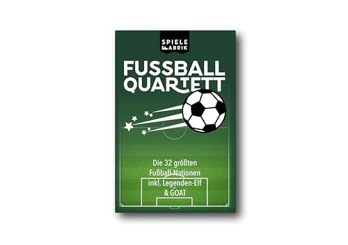 QUARTETT Fussball Spiel für Fußball Fans Geschenk Fußball Kartenspiel mit den TOP Mannschaften der ewigen Tabelle Fußball - A6-Block im Abreiß-Format als Reisespiel, Geschenk, Mitbringsel, Partyspiel von Spielefabrik