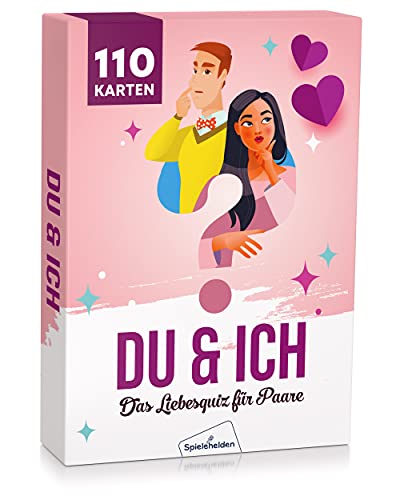 Spielehelden Du & Ich – Das Liebesquiz | Beziehungs- Quiz für Paare | Quiz Spiel Erwachsene | Spiele für Paare zu zweit Ideen | Geschenk Mann o. Frau | Liebe von Spielehelden