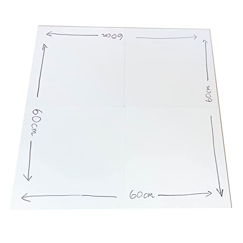 Blanko Spielbrett XL zum Gestalten, großes leeres Spielbrett weiß, beidseitig beschreibbar, Made in Europe. Größe 60 x 60 cm, Größe:X-Large, Anzahl:1 STK von Spieltz