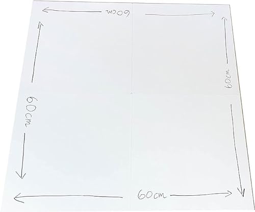 5 Blanko Spielbretter XXL zum Gestalten, 5 x großes leeres Spielbrett weiß, beidseitig beschreibbar, Made in Europe. Größe 60 x 60 cm, Größe:X-Large, Anzahl:5 STK von Spieltz