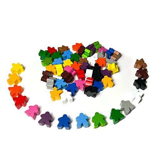 Spieltz 60 Spielfiguren aus Holz für Brettspiele, Menschen/Personen 16x16x10 mm, 15 Farben, Made in Germany (15 Farben, 60 Stück) von Spieltz