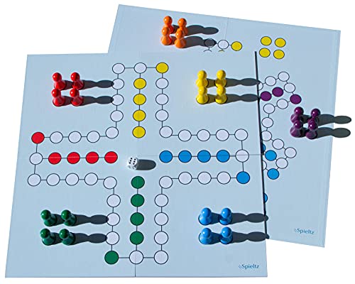 Spieltz Ludo XXL. Brettspiel extra groß. Großes Spielbrett, große Spielfiguren. Spiel für Senioren, Kinder, Veranstaltungen. (XL/Spielkarton) von Spieltz