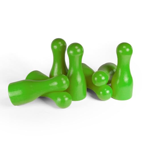 Spieltz Riesen Spielfiguren für XXL Brettspiele: Halmakegel groß aus Holz, 25/60 mm. Flaschenkegel, gut zu greifen. Extra große Spielkegel (hellgrün, 50 Stück) von Spieltz