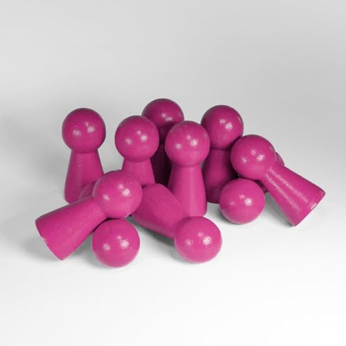 Spieltz Spielfiguren - große Halmakegel aus Holz, 19/40 mm (rosa, 50 Stück) von Spieltz