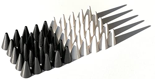 Spitzkegel groß - Größe 15/25 mm, Spielkegel/Halmakegel für Brettspiele aus Holz und zum Basteln, Made in Germany (50 Stück, Schwarz + Weiß) von Spieltz