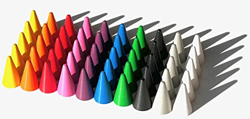 Spitzkegel groß - Größe 15/25 mm, Spielkegel/Halmakegel für Brettspiele aus Holz und zum Basteln, Made in Germany (50 Stück, 10 Farben) Spitzkegel groß - Größe 15/25 mm, Spielkegel/Halmakegel für Brettspiele aus Holz und zum Basteln, Made in Germany (50 Stück, 10 Farben) von Spieltz